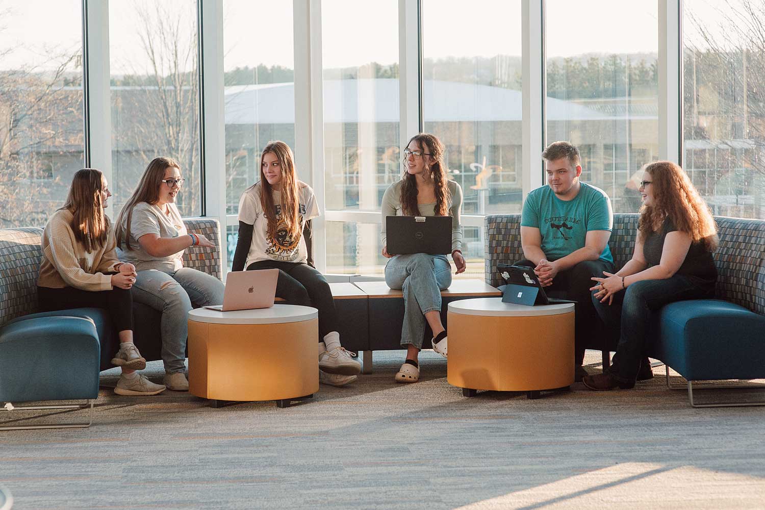 Students sitting and talking