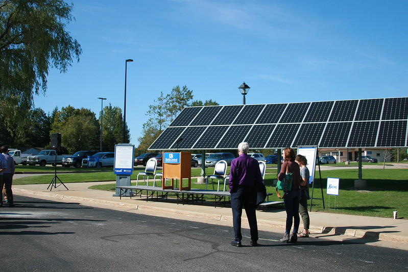 Solar panel display