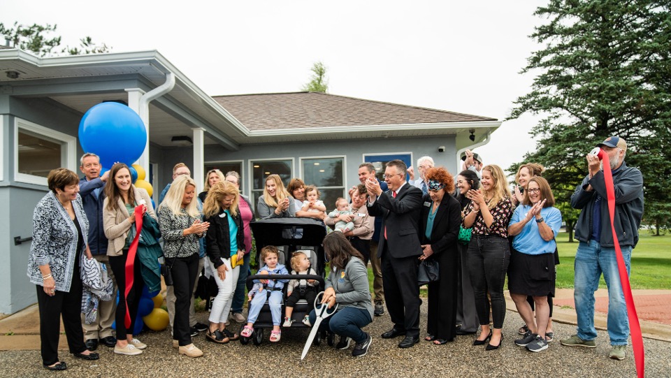 Pic of Childcare Building Ribbon-Cutting
